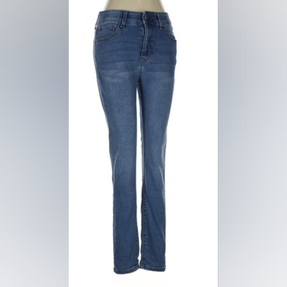 Curve Appeal Denim - Curve Appeal Mid Rise Skinny Jeans w/ Comfort Waist Size 8/29